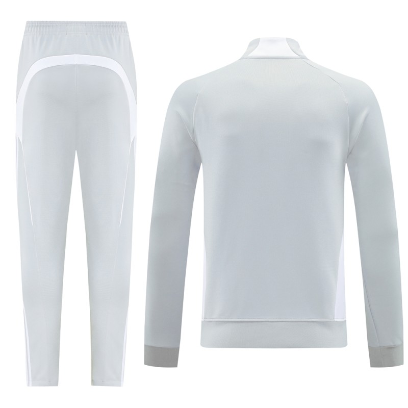 2025-26 Mens Real Madrid light gray Jacket Training Suit