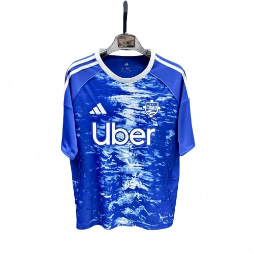 2025-26 Mens Como Home blue Soccer Jersey
