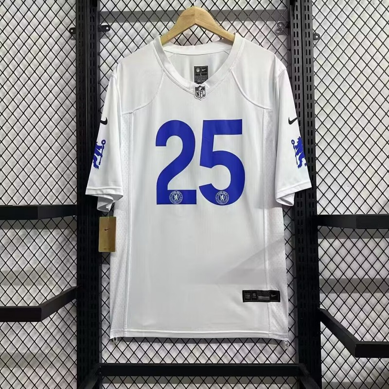 2025-26 Mens Chelsea white 25#  baseball uniform Jersey