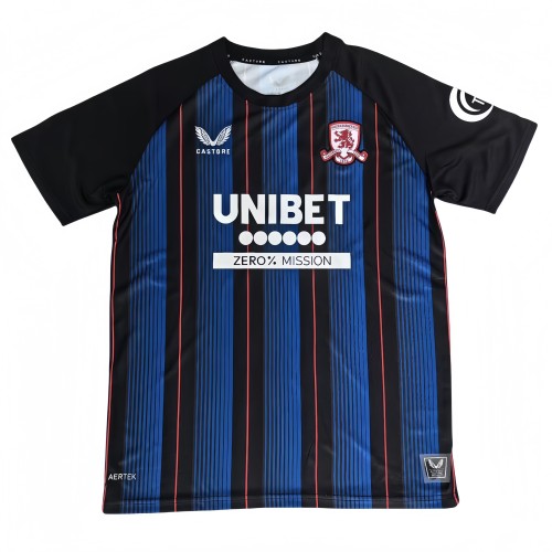 2025-26 Mens Middlesbrough away blue black soccer jersey