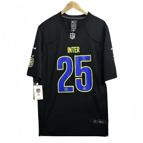 2025-26 Mens Inter Milan black 25# baseball uniform Jersey