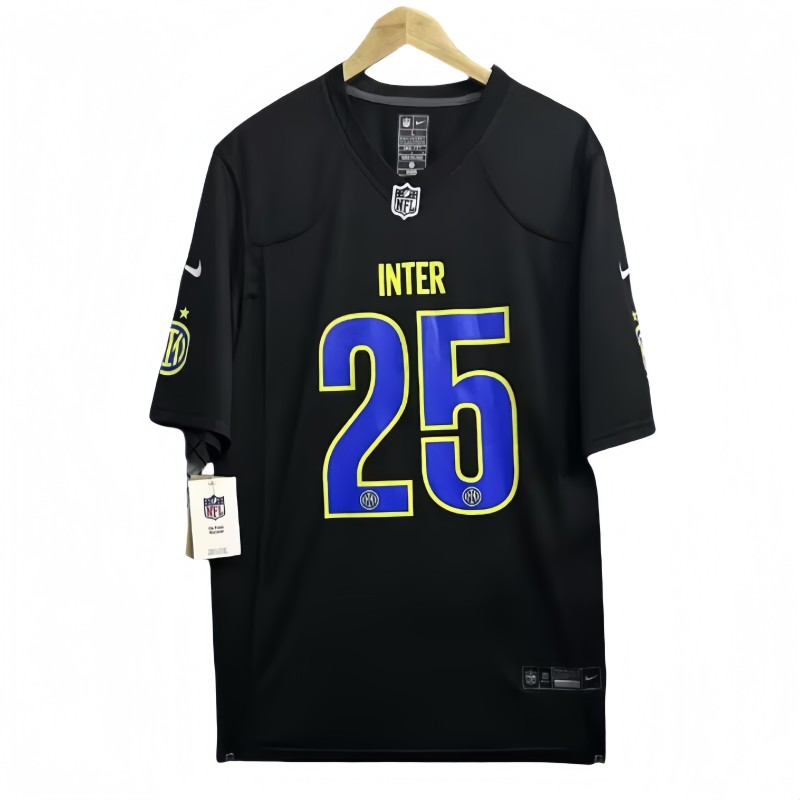 2025-26 Mens Inter Milan black 25# baseball uniform Jersey
