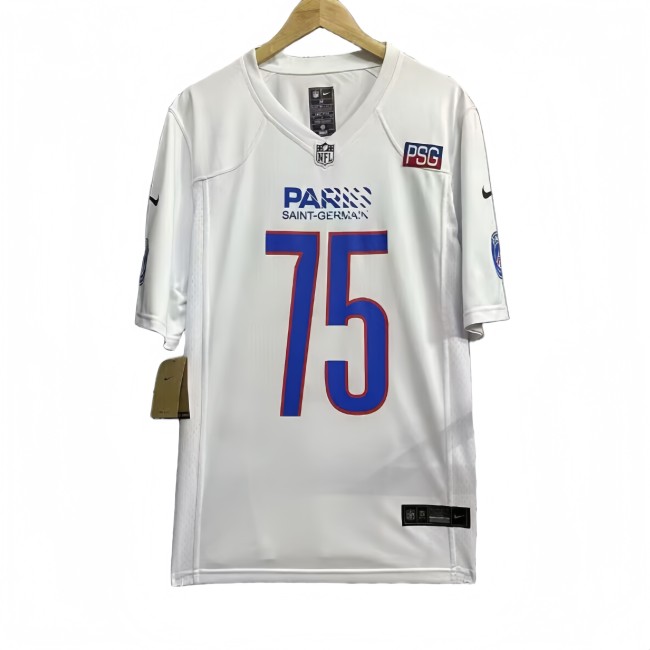 2025-26 Mens psg white 75# baseball uniform jersey