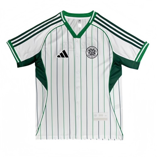 2025-26 Mens Celtic white  baseball uniform Jersey