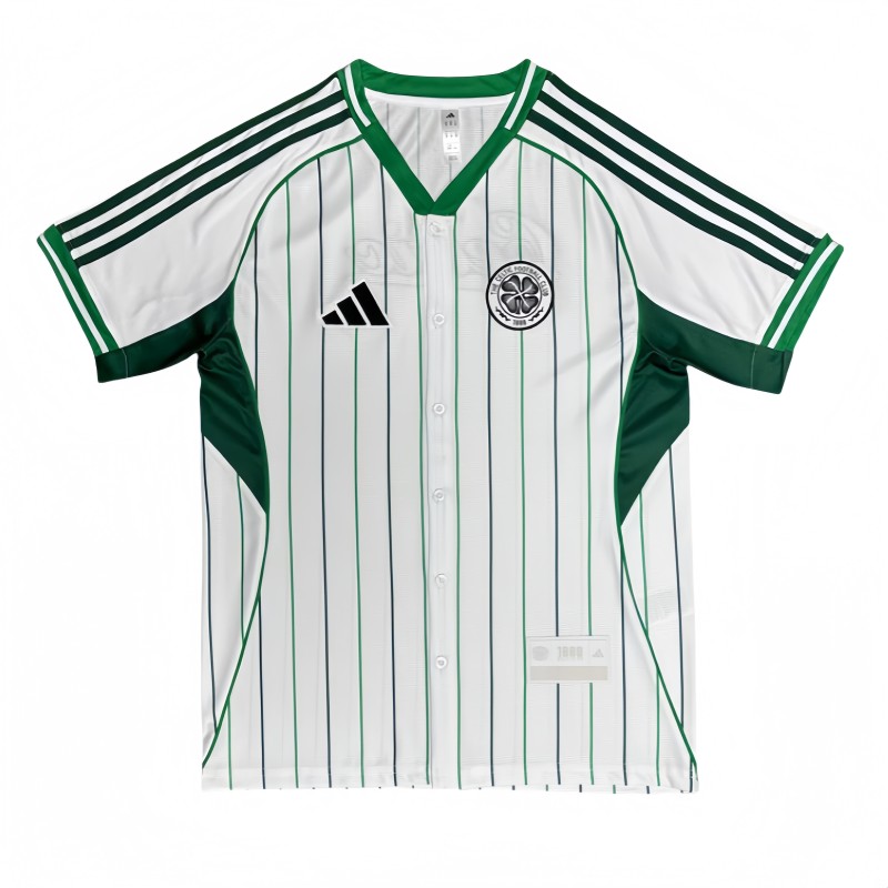 2025-26 Mens Celtic white  baseball uniform Jersey
