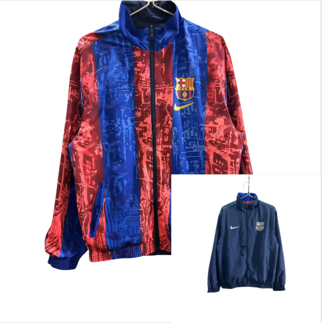 2025-26 Mens Barcelona blue red high-quality Jacket Windbreaker