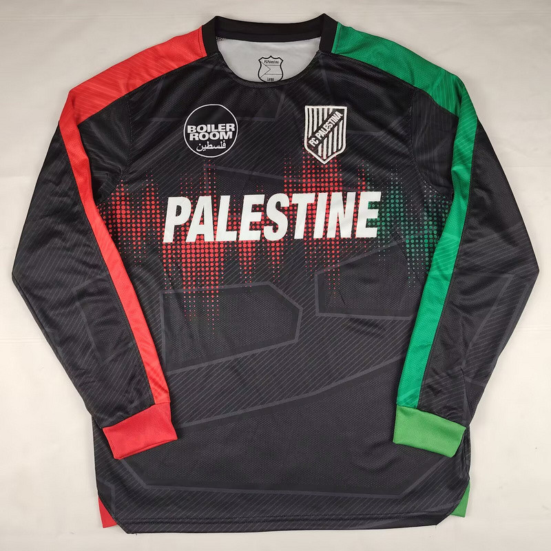 2025-26 Mens Palestine black  Long Sleeve Soccer Jersey