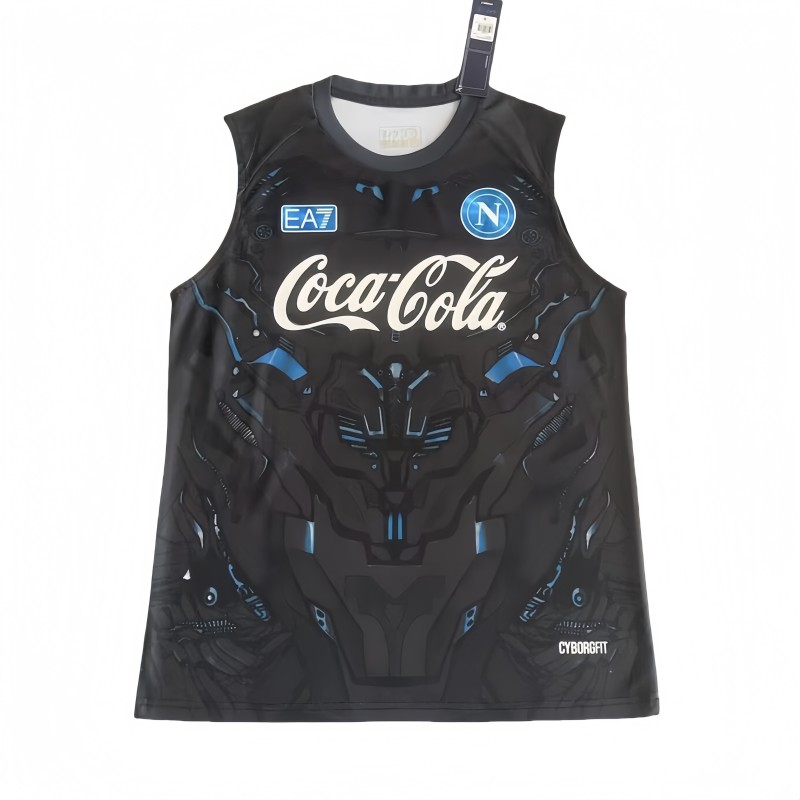 2025/26 Mens Napoli vest black soccer jersey