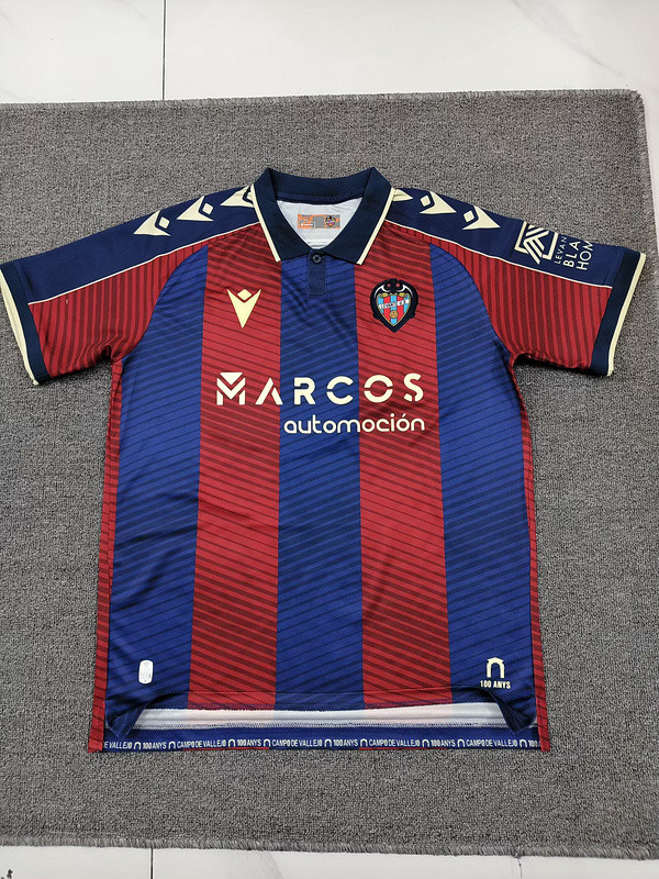 2025-26 Mens Levante UD  red blue Fans Soccer Jersey