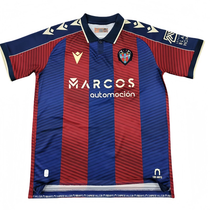 2025-26 Mens Levante UD  red blue Fans Soccer Jersey