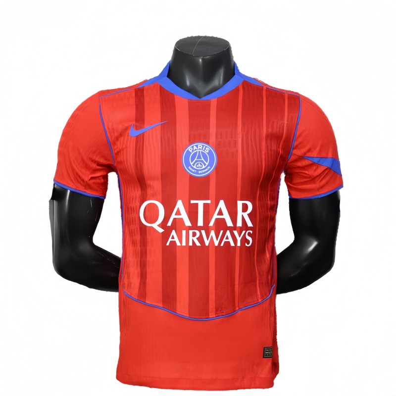 2025-26 Mens PSG Third away red Player Soccer Jersey