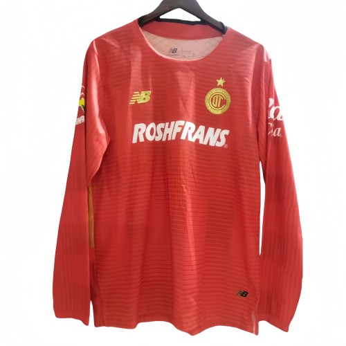2025-26 Mens Toluca home red Long sleeve soccer jersey