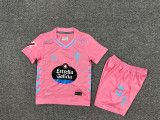 2025-26 Kids Celta Third away  pink soccer Jersey