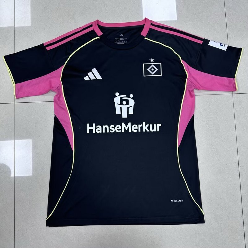 2025-26 Mens Hamburg SV Third away black Soccer Jersey
