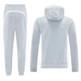 2025-26 Mens  Real Madrid light gray  hoodie Training suit
