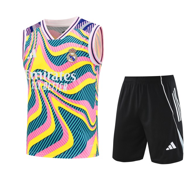 2025-26 Mens Real Madrid color vest Training Short Suit