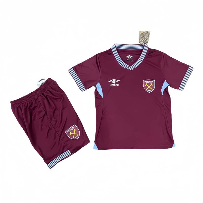 2025-26 Kids  West Ham United home soccer Jersey