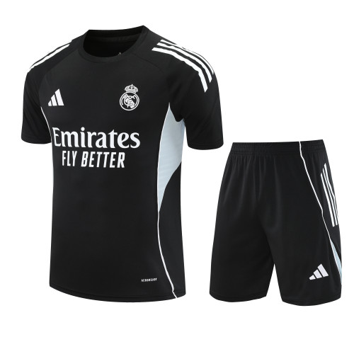 2025-26 Mens Real Madrid black Training Short Suit