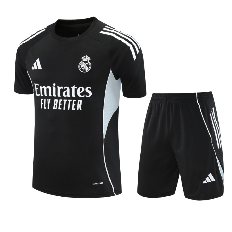2025-26 Mens Real Madrid black Training Short Suit
