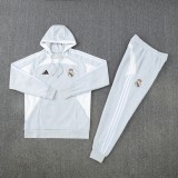 2025-26 Mens  Real Madrid light gray  hoodie Training suit