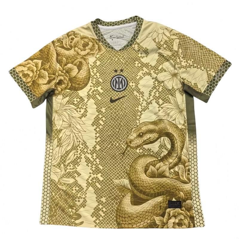 2025-26 Mens Inter Milan yellow soccer Jersey