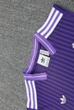 2025-26 Mens Real Madrid Purple vest Training Short Suit