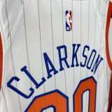 2025 KNICKS CLARKSON #00 White City Edition Top Quality Hot Pressing NBA Jersey