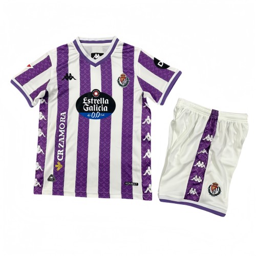 2025-26 Kids Valladolid  home Purple White soccer jersey