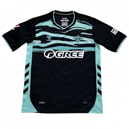 2025-26  Mens Real Betis Third away black  Soccer Jersey
