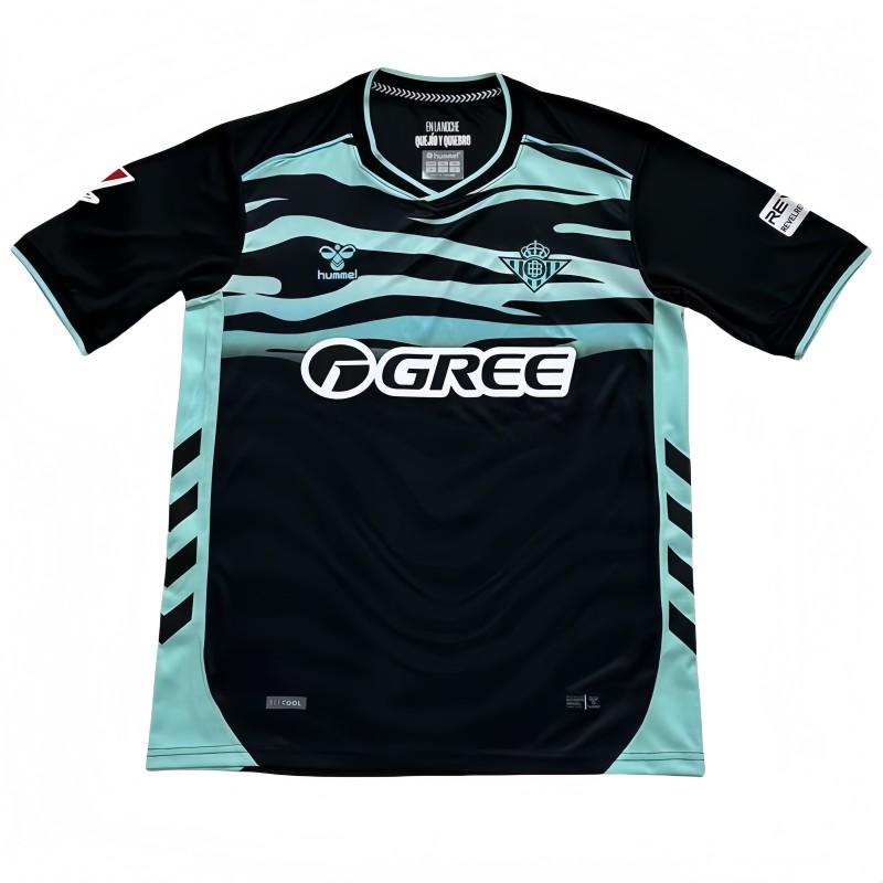 2025-26  Mens Real Betis Third away black  Soccer Jersey