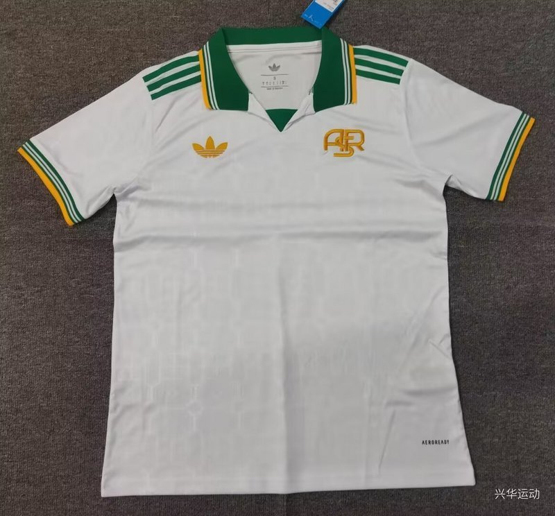 2025-26 Mens Roma Third away white soccer Jersey