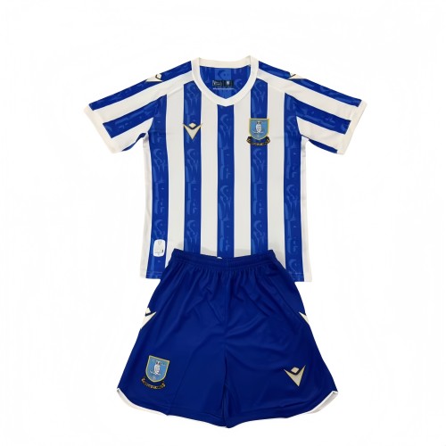 2025-26 Kids  Sheffield Wednesday   home blue white soccer jersey