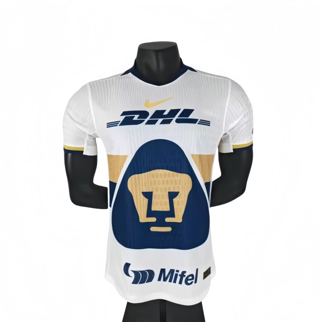2025/26 Mens Pumas UNAM home white Player version Soccer Jersey