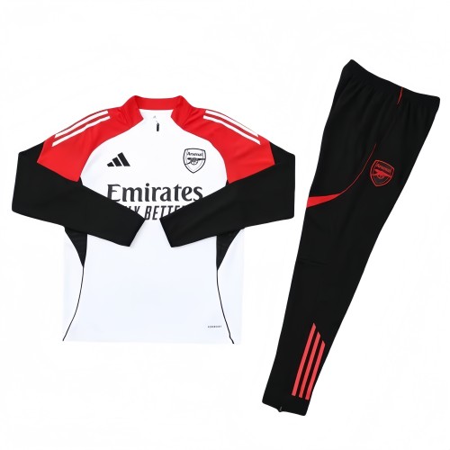 2025-26 Mens Arsenal white half  pull Training suit