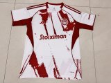 2025-26 Mens Olympiacos F.C away Red and white soccer jersey