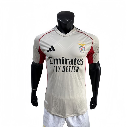 2025-26 Men's Benfica away yellow Player version soccer Jersey