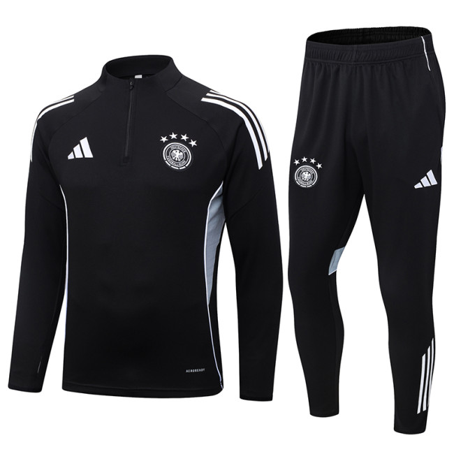 2025-26 Mens Germany black Half pull Training suit