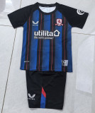 2025-26 Kids Middlesbrough away blue black soccer jersey