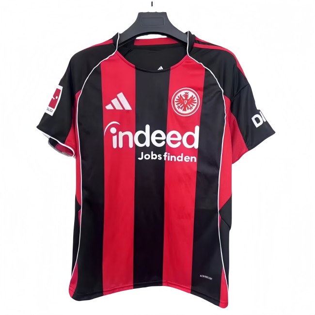 2025-26 Mens Frankfurt home Black red Soccer Jersey