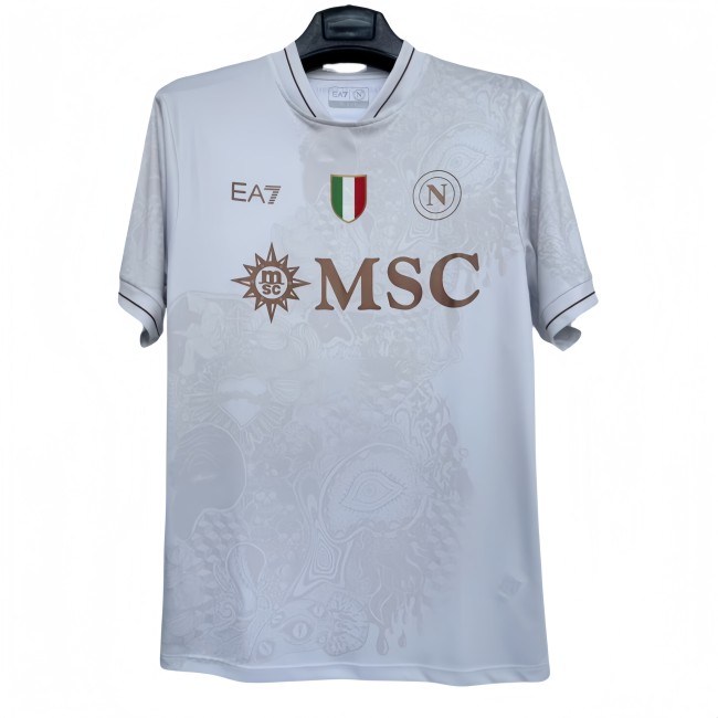 2025/26 Mens Napoli  1:1 away white soccer jersey