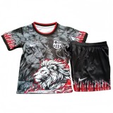 2025-26 Kids Barcelona  Lion pattern  soccer jersey