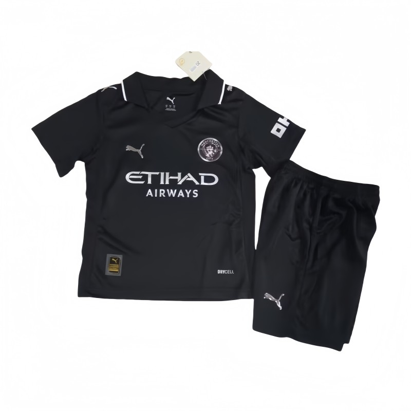 2025-26 Kids  Manchester City black  soccer  jersey