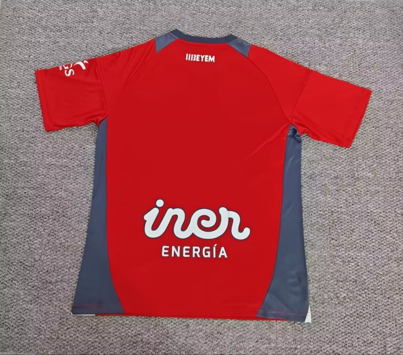 2025-26  Mens Albacete away red  soccer jersey