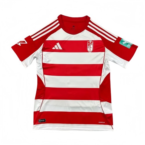 2025-26 Men‘s Granada home Red and white soccer Jersey