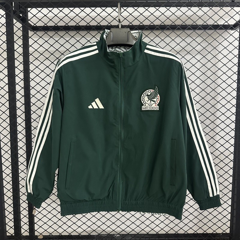 2025-26 Mens Mexico Green and white  Double sided windbreaker