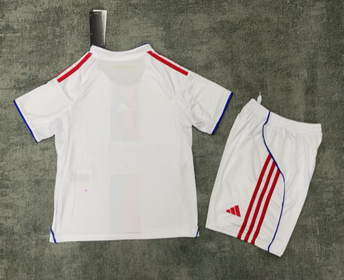2025-26 KIDS Lyon home white Soccer Jersey