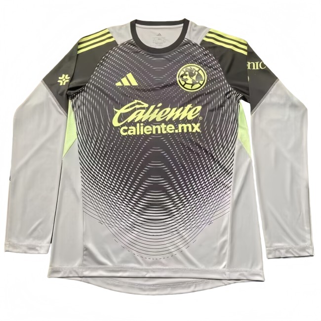 2025-26 Men's Club America Player version grey goalkeeper Long Sleeve soccer Jersey