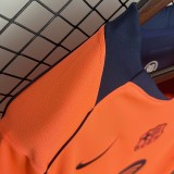 2025-26 Mens Barcelona orange Third away  soccer Jersey