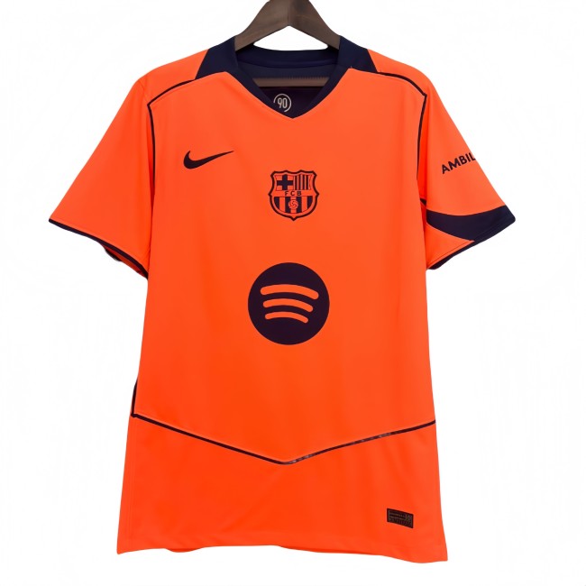 2025-26 Mens Barcelona orange Third away  soccer Jersey