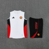 2025-26 Mens Manchester United white vest Short traning suit